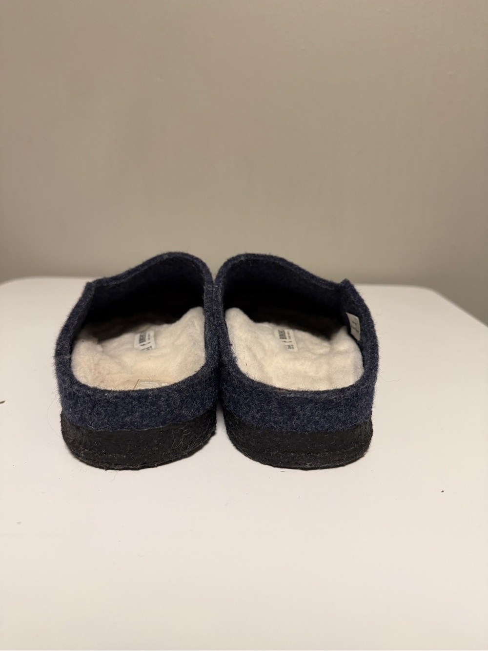 Birkenstock Zermatt Rivet Shearling Clogs Dark Blue Wool US L 10 M 8 EU 41 - Picture 4 of 8